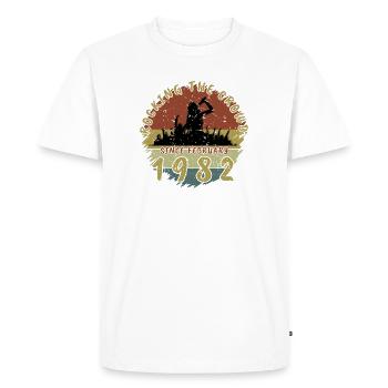 44th Birthday Rocking the crowd SNG 02/1982 - Men's Premium Organic T-Shirt - white - Front - Nico (187cm)