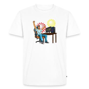 Gaming Victory! - Men's Premium Organic T-Shirt - white - Front - Nico (187cm)