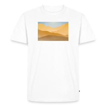 Golden peaks at sunrise - Men's Premium Organic T-Shirt - white - Front - Nico (187cm)