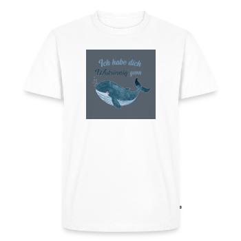 I Love You Walsinnig Poster - Men's Premium Organic T-Shirt - white - Front - Nico (187cm)