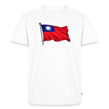 Drapeau de Taïwan - T-shirt Premium bio Homme - blanc - Devant - Nico (187cm)