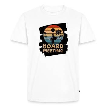 Surfing Board Meeting - Men's Premium Organic T-Shirt - white - Front - Nico (187cm)