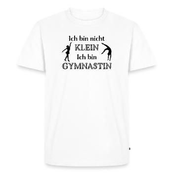 Je ne suis pas petite, je suis gymnaste - Gymnastique - T-shirt Premium bio Homme - blanc - Devant - Nico (187cm)