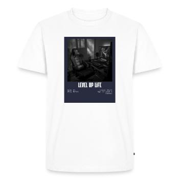 T-shirt NivelUp Retro Gamer - T-shirt Premium bio Homme - blanc - Devant - Nico (187cm)