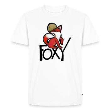 Renard Pourpre avec Auréole Or - T-shirt Premium bio Homme - blanc - Devant - Nico (187cm)
