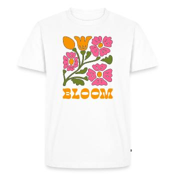 Pop Art floral et splendeur - T-shirt Premium bio Homme - blanc - Devant - Nico (187cm)