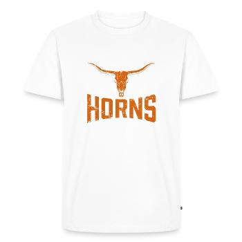 Conception des cornes longhorns du Texas - T-shirt Premium bio Homme - blanc - Devant - Nico (187cm)