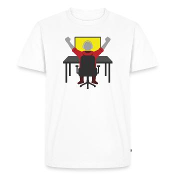 Victoire sur le système de jeu - T-shirt Premium bio Homme - blanc - Devant - Nico (187cm)