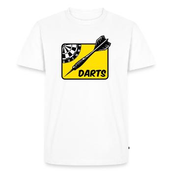 Fléchettes, fléchettes - T-shirt Premium bio Homme - blanc - Devant - Nico (187cm)