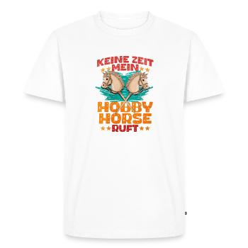 42 No Time My Hobby Horse Is Calling - Men's Premium Organic T-Shirt - white - Front - Nico (187cm)