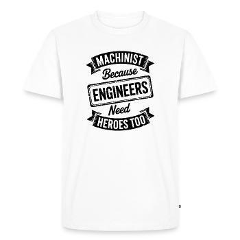 Dictons de machiniste Profession Drôle de drôle de cadeau de machiniste - T-shirt Premium bio Homme - blanc - Devant - Nico (187cm)
