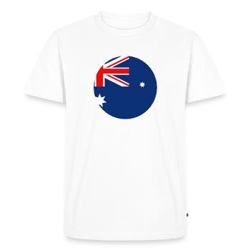 Manche du drapeau australien - T-shirt Premium bio Homme - blanc - Devant - Nico (187cm)