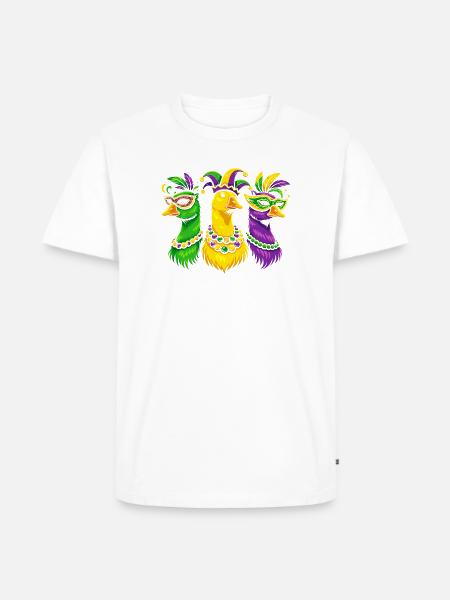 Carnival trio of masked birds - Men's Premium Organic T-Shirt - white