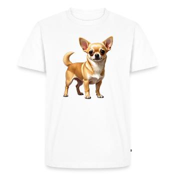 Fawn Chihuahua - T-shirt Premium bio Homme - blanc - Devant - Nico (187cm)