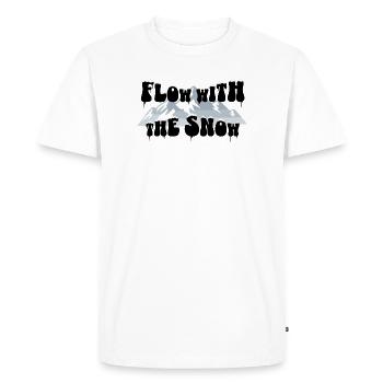 Flow with the Snow - Ski & Mountains - Men's Premium Organic T-Shirt - white - Front - Nico (187cm)