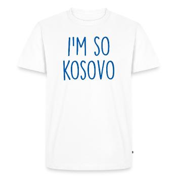 Kosovo - T-shirt Premium bio Homme - blanc - Devant - Nico (187cm)