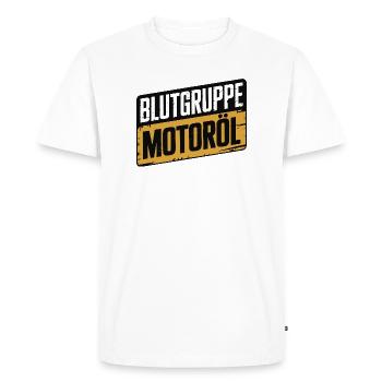 Groupe sanguin : conception du tournevis à huile moteur - T-shirt Premium bio Homme - blanc - Devant - Nico (187cm)