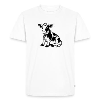 Baby cow - Men's Premium Organic T-Shirt - white - Front - Nico (187cm)