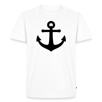 Icône d’ancre - T-shirt Premium bio Homme - blanc - Devant - Nico (187cm)