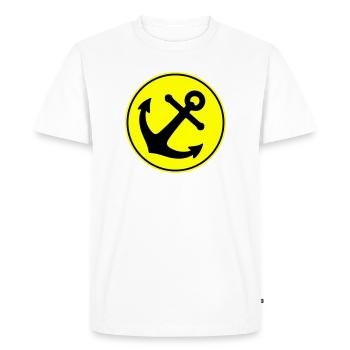 Icône d’ancre - T-shirt Premium bio Homme - blanc - Devant - Nico (187cm)