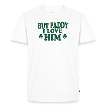 Charme irlandais mais Paddy, je l’aime - T-shirt Premium bio Homme - blanc - Devant - Nico (187cm)