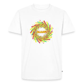 Alaaf Confetti Spiral - Men's Premium Organic T-Shirt - white - Front - Nico (187cm)