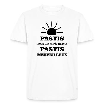 Pastis in blue weather wonderful pastis - Men's Premium Organic T-Shirt - white - Front - Nico (187cm)