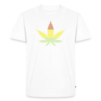 feuille de cannabis - T-shirt Premium bio Homme - blanc - Devant - Nico (187cm)