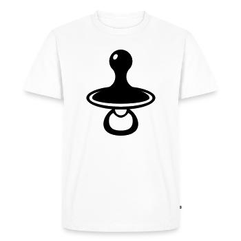 Baby pacifier - Men's Premium Organic T-Shirt - white - Front - Nico (187cm)