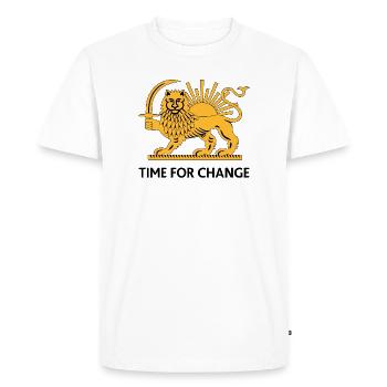 Lion héliaire héraldique - T-shirt Premium bio Homme - blanc - Devant - Nico (187cm)
