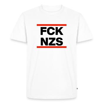 FFF, NZS ! ÉTATEMEENT GEGEN NEONAZIS FÜR BUNTES DE - T-shirt Premium bio Homme - blanc - Devant - Nico (187cm)