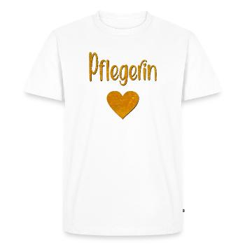 Infirmière Cœur - T-shirt Premium bio Homme - blanc - Devant - Nico (187cm)