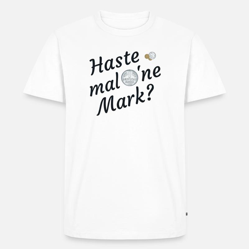 Haste Mal Eine Mark Nostalgie - Männer Premium Bio T-Shirt - Weiß