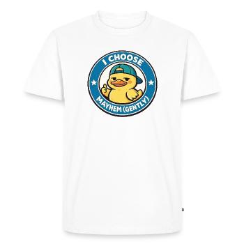 Je choisis le chaos doucement baisser - T-shirt Premium bio Homme - blanc - Devant - Nico (187cm)