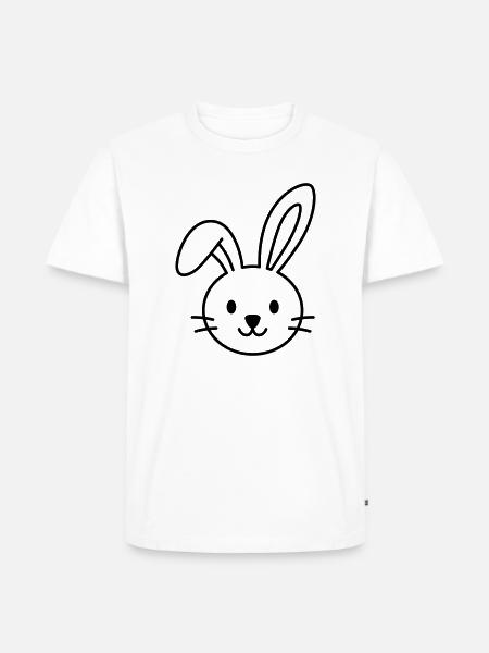 Cute bunny – Maybe the Easter bunny? - Men's Premium Organic T-Shirt - white
