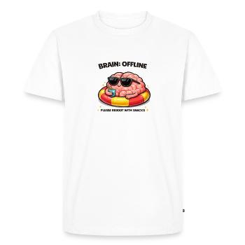 Redémarrage du Snack Hors Ligne du Cerveau - T-shirt Premium bio Homme - blanc - Devant - Nico (187cm)