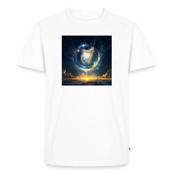 Harpe dans l’Aube Cosmique - T-shirt Premium bio Homme - blanc - Devant - Nico (187cm)