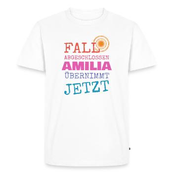 Gift for Amilia - Men's Premium Organic T-Shirt - white - Front - Nico (187cm)
