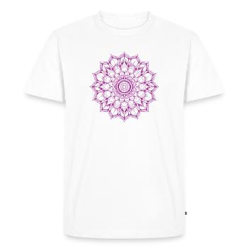 Mandala - Männer Premium Bio T-Shirt - Weiß - Vorne - Nico (187cm)