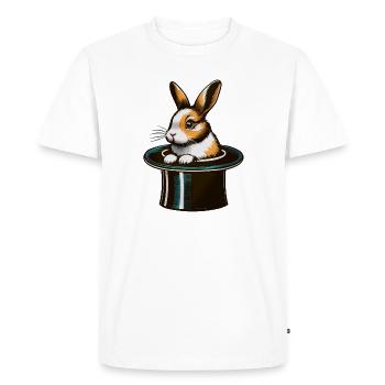 Bunny from the top hat - Men's Premium Organic T-Shirt - white - Front - Nico (187cm)