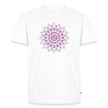 Mandala - Men's Premium Organic T-Shirt - white - Front - Nico (187cm)