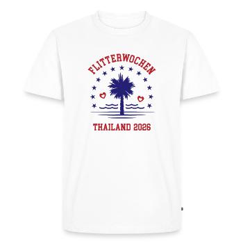 Lune de miel en Thaïlande 2026 - T-shirt Premium bio Homme - blanc - Devant - Nico (187cm)