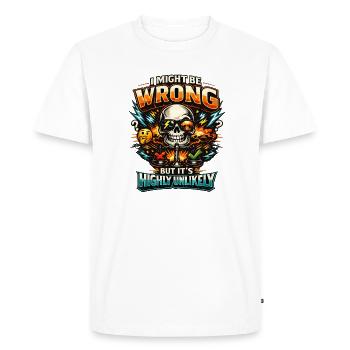 I might be wrong but its highly unlikely - Men's Premium Organic T-Shirt - white - Front - Nico (187cm)