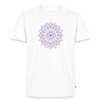 Mandala - Men's Premium Organic T-Shirt - white - Front - Nico (187cm)