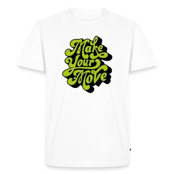 Make your move - Men's Premium Organic T-Shirt - white - Front - Nico (187cm)