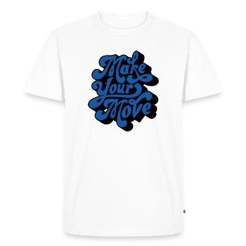 Make Your Move – Retro Style - Men's Premium Organic T-Shirt - white - Front - Nico (187cm)