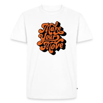 Passe à l’action - T-shirt Premium bio Homme - blanc - Devant - Nico (187cm)