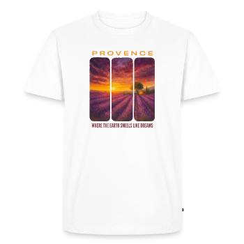 Lavande de Provence - T-shirt Premium bio Homme - blanc - Devant - Nico (187cm)