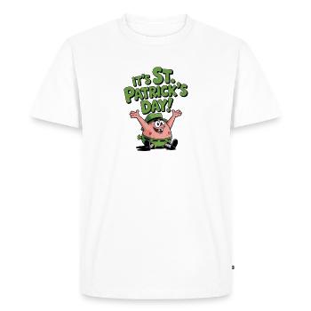 Potato Fun St Patrick's Day - Men's Premium Organic T-Shirt - white - Front - Nico (187cm)