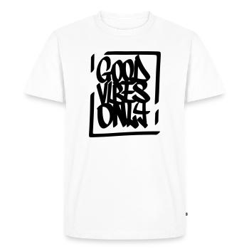 Gute Vibes Lebensmotto - T-shirt Premium bio Homme - blanc - Devant - Nico (187cm)